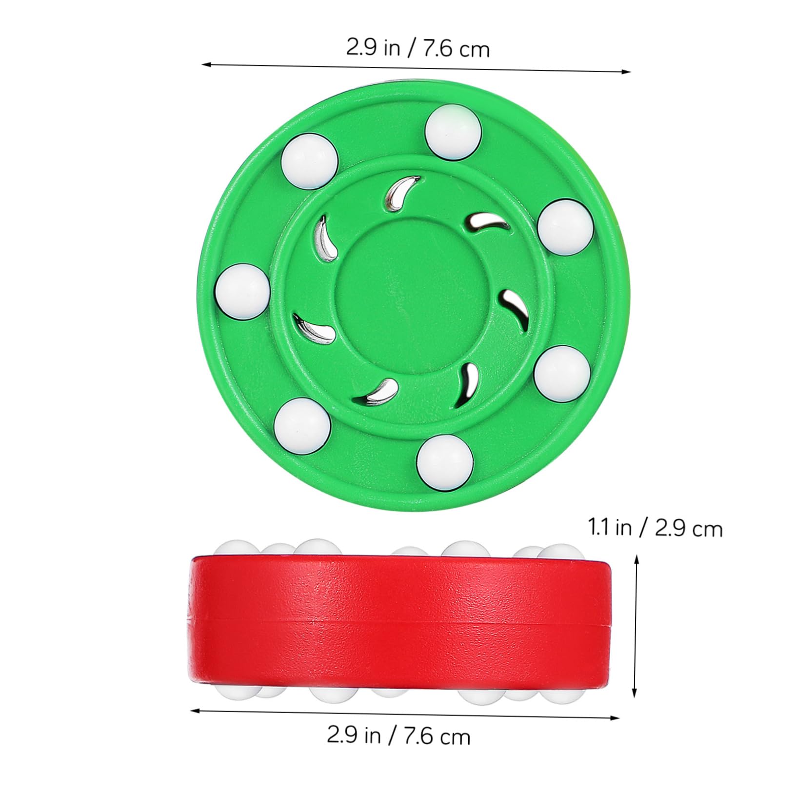 iplusmile Lot de 6 Palets de Roller Hockey en Abs Haute Visibilité et Roulement Stable Accessoires de Hockey pour Entraînement en Salle