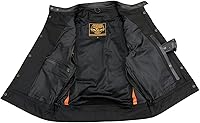 Vista 39 de Milwaukee Leather Chaleco de cuero premium para motociclista estilo club para hombre LKM SH