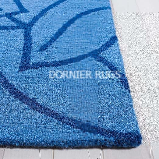 Image of 4x6 Ft Wool Tufted Rug - Compact Handcrafted Carpet for Small Living Rooms, Bedrooms & Study Areas