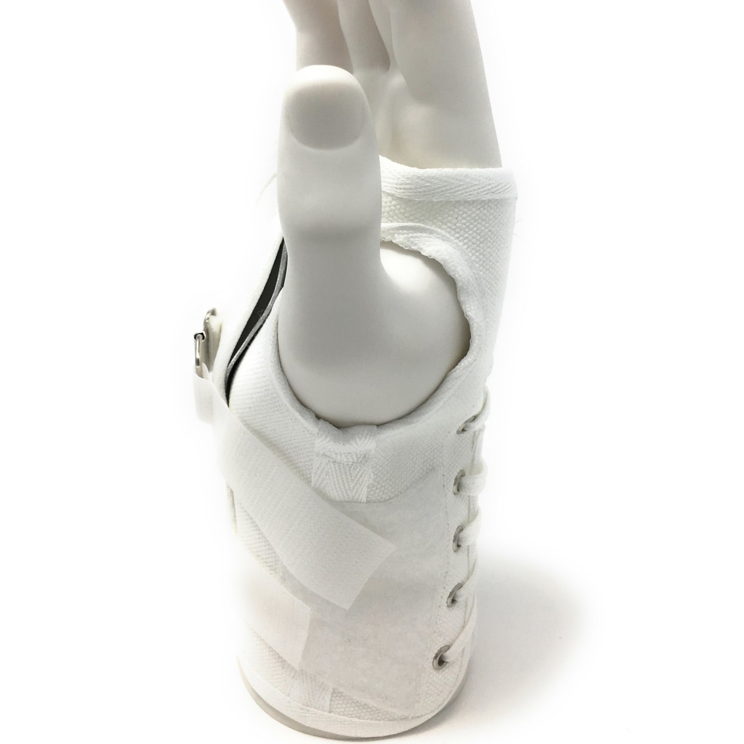 OTC Wrist Splint, Cock-Up Lacing, Canvas, ProChoice, White, Medium (Right Hand)