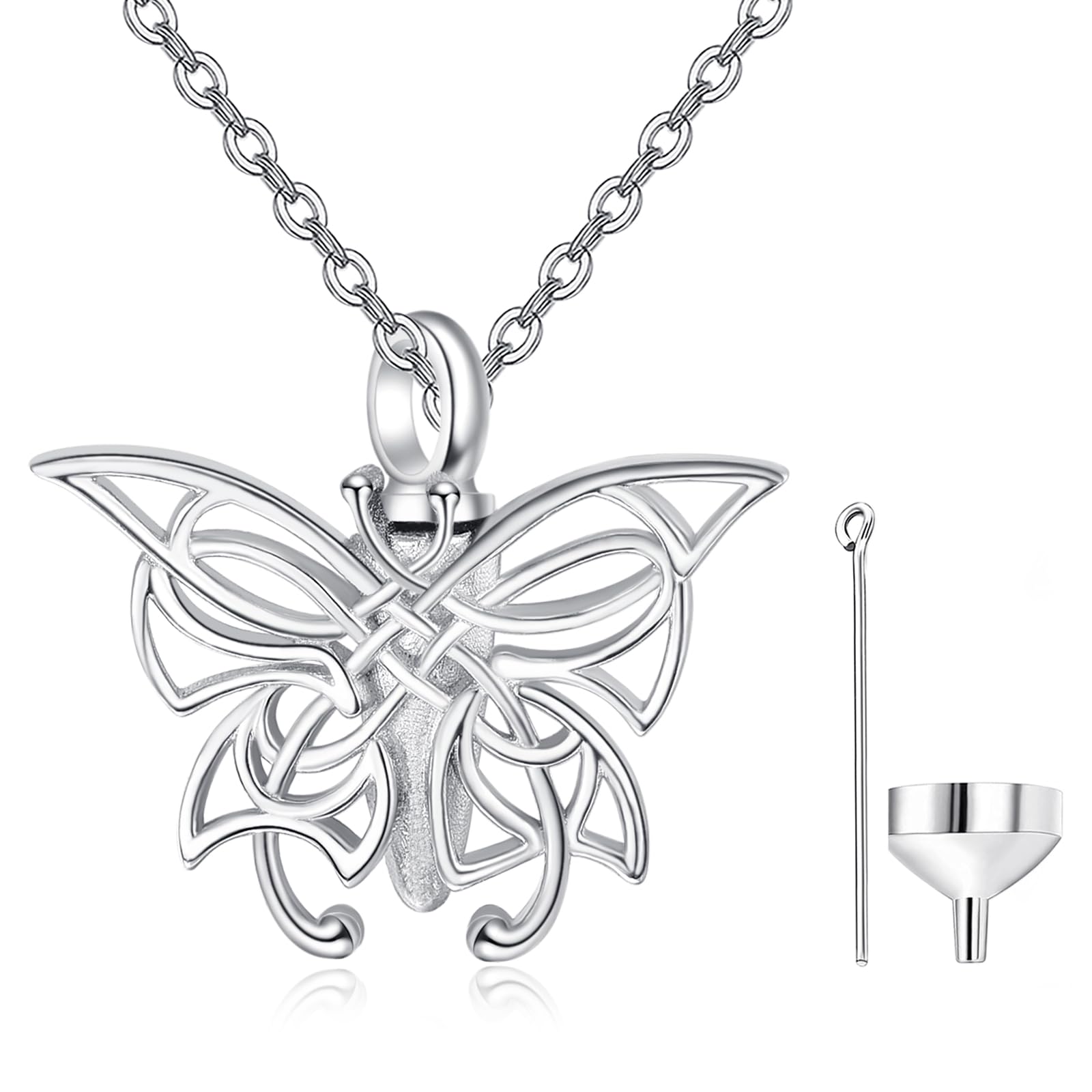 KINGWHYTE Ashes Jewellery Urn Necklace for Ashes Sterling Silver Paw Print Heart Ashes Memorial Necklace for Mum Dad Women Men with Free Engraving