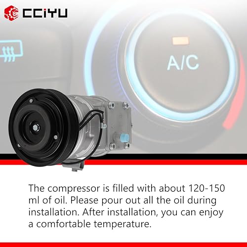 Miniatura 6 de cciyu Compresor de CA con embrague 1994-1998 apto para Lexus ES300 3.0L 1995-1999 apto para Toyota Avalon 3.0L CO 10241GLC