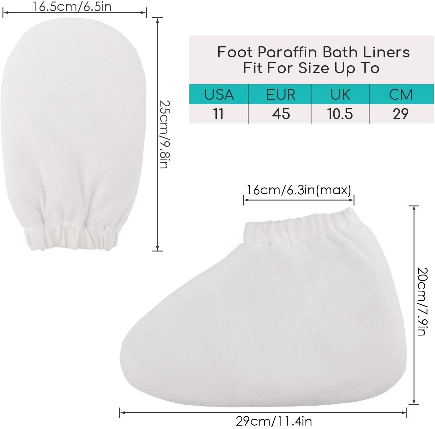 Paraffin Wax Bath Gloves and Booties, Segbeauty Snug Elastic Opening Insulated Mitts and Cozies for Hands and Feet, Paraffin Wax Bath Liners, Wax Bath thera-py, Wax Care treat-ment
