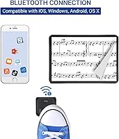 Vista 2 de Page Turner - Pedal giratorio de página de música recargable, Bluetooth, compatible con iOS, Android, sistema (negro)