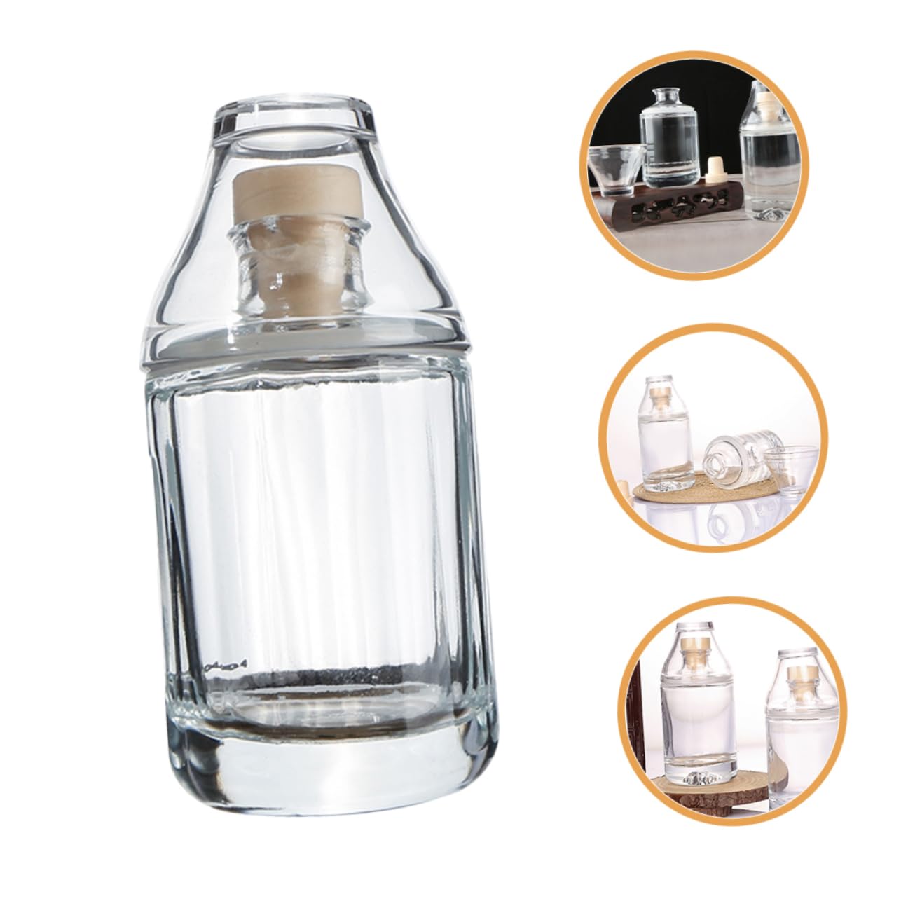 Amazon | VILLCASE 1 セット 空のワインボトル ミニ酒瓶 ガラス製の酒