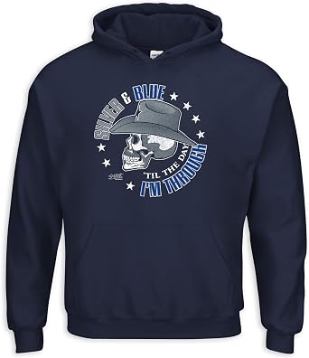 Smack Apparel Dallas Football Fans. Silver and Blue Til The Day Im Through Navy T-Shirt Sm-5X