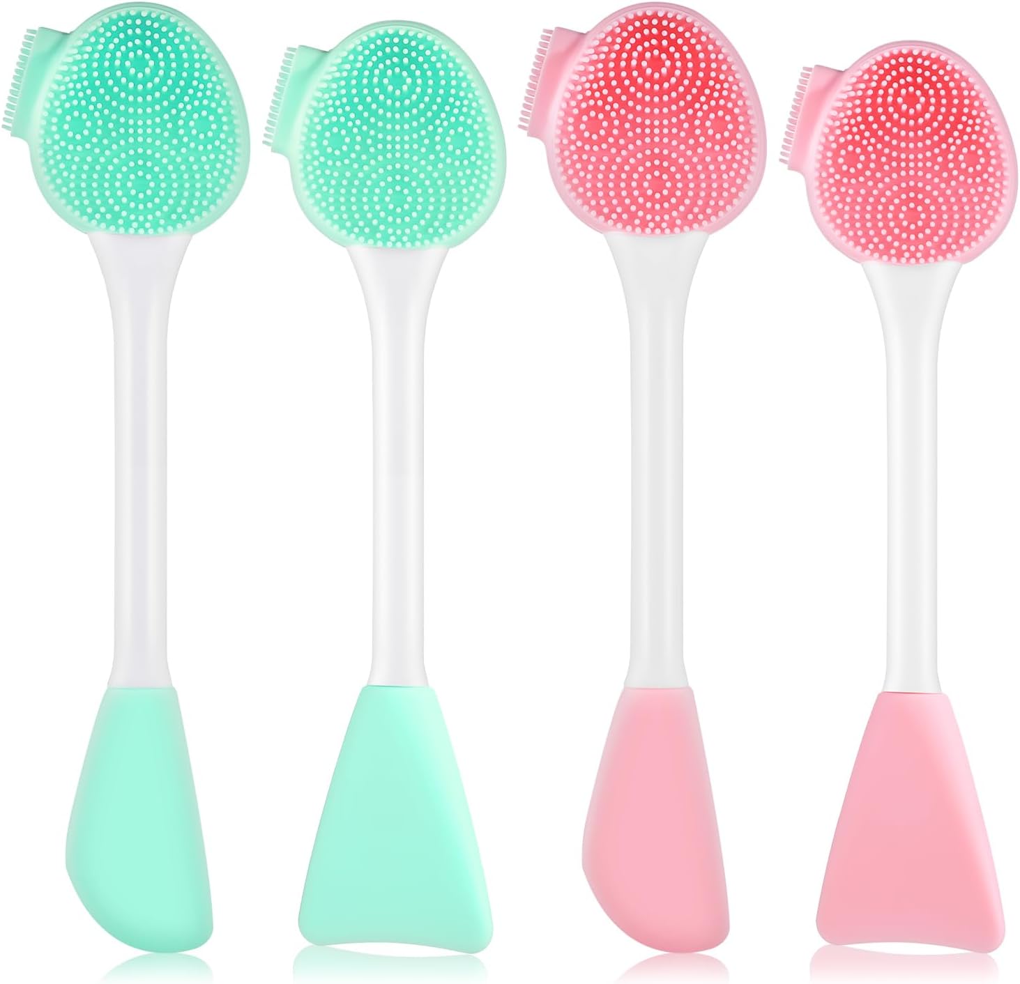 4 Pcs Silicone Face Brush Face Mask Brush Face Scrub Brushes Lip Exfoliator Facial Cleansing Brushes 4 in 1 Face Mask Applicator Face Tools for Skincare 4 Pcs Silicone Face Brush Face Mask Brush Face Scrub Brushes Lip Exfoliator Facial Cleansing Brushes 4 in 1 Face Mask Applicator Face Tools for Skincare