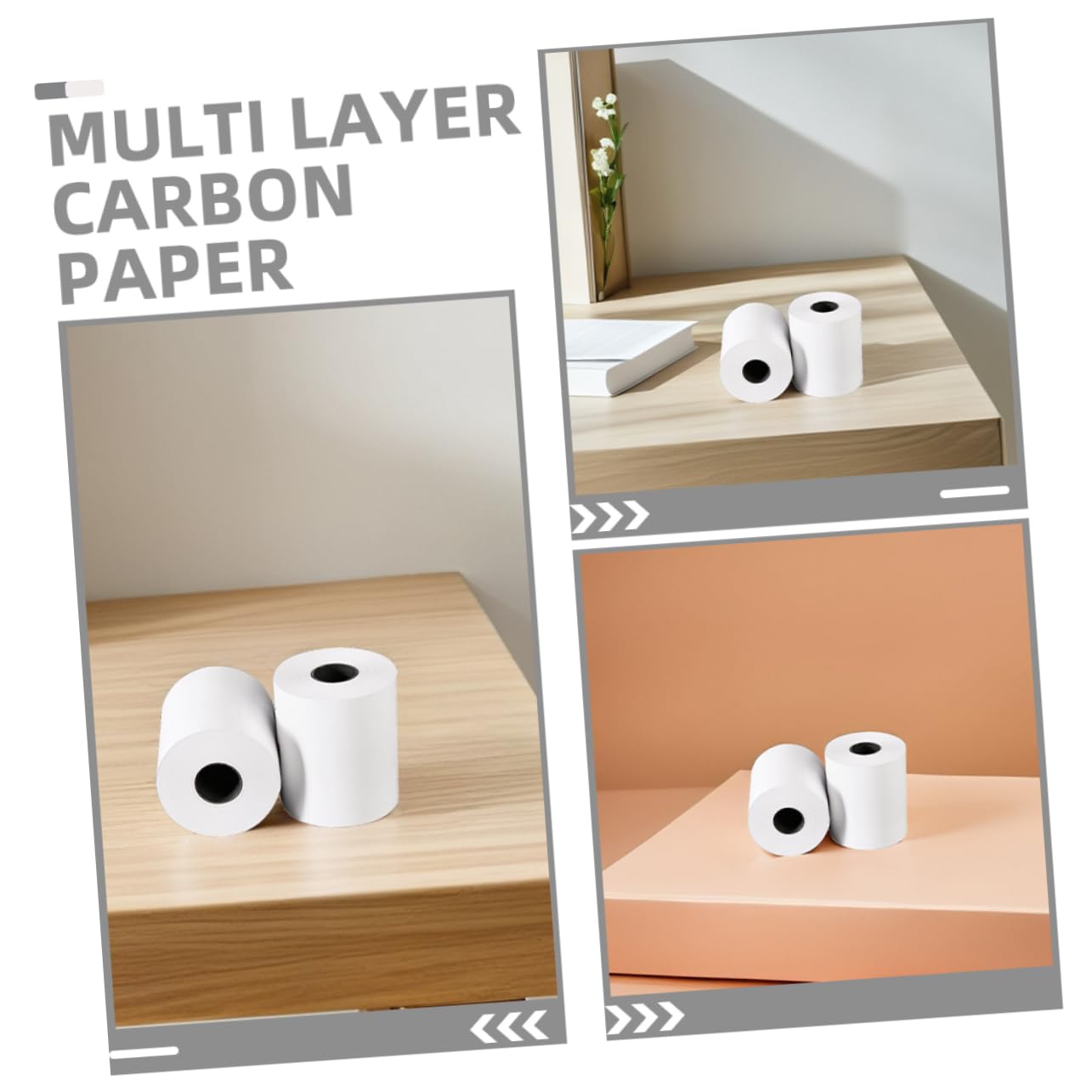 SOIMISS 10 Rollos Papel Térmico para Impresoras de Recibo de Compatible con Múltiples para Supermercados y Tiendas de Trabajo Simplificado
