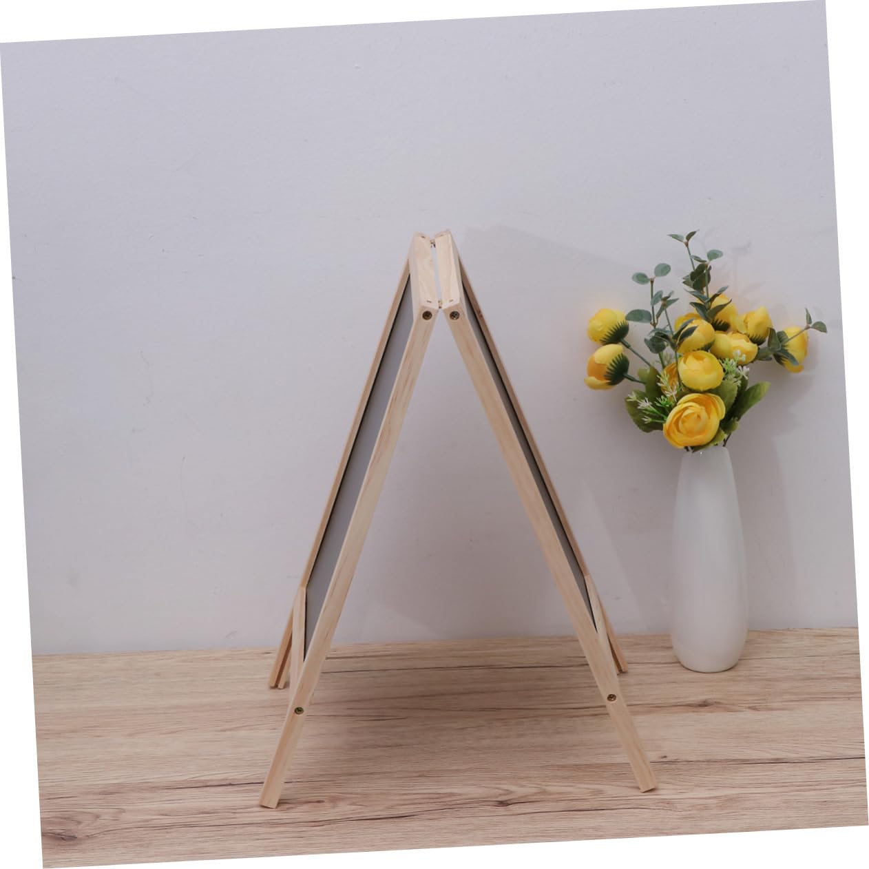 Mini Lavagna Cavalletto in Legno 25x40 Cm Doppia Faccia