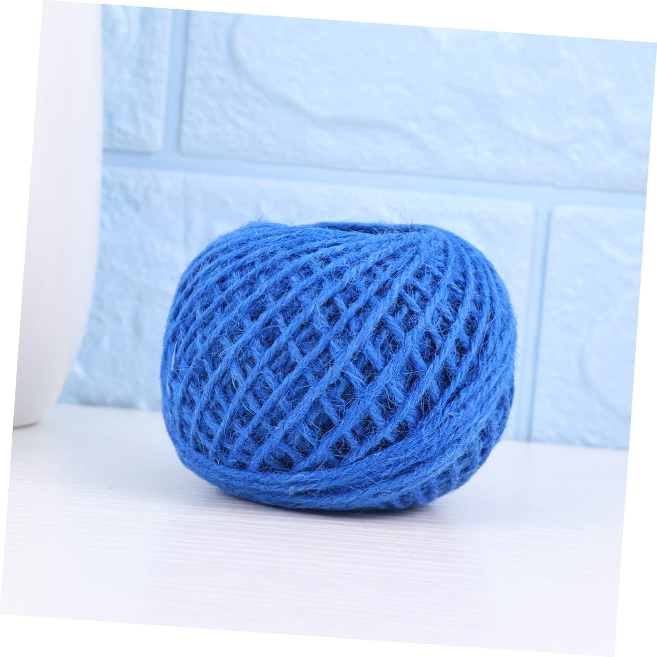 Vaguelly 1 Roll Royal Blue Hemp Rope Wrapping Burlap Rope Paper for DIY Decor Household Crafting Art Projects