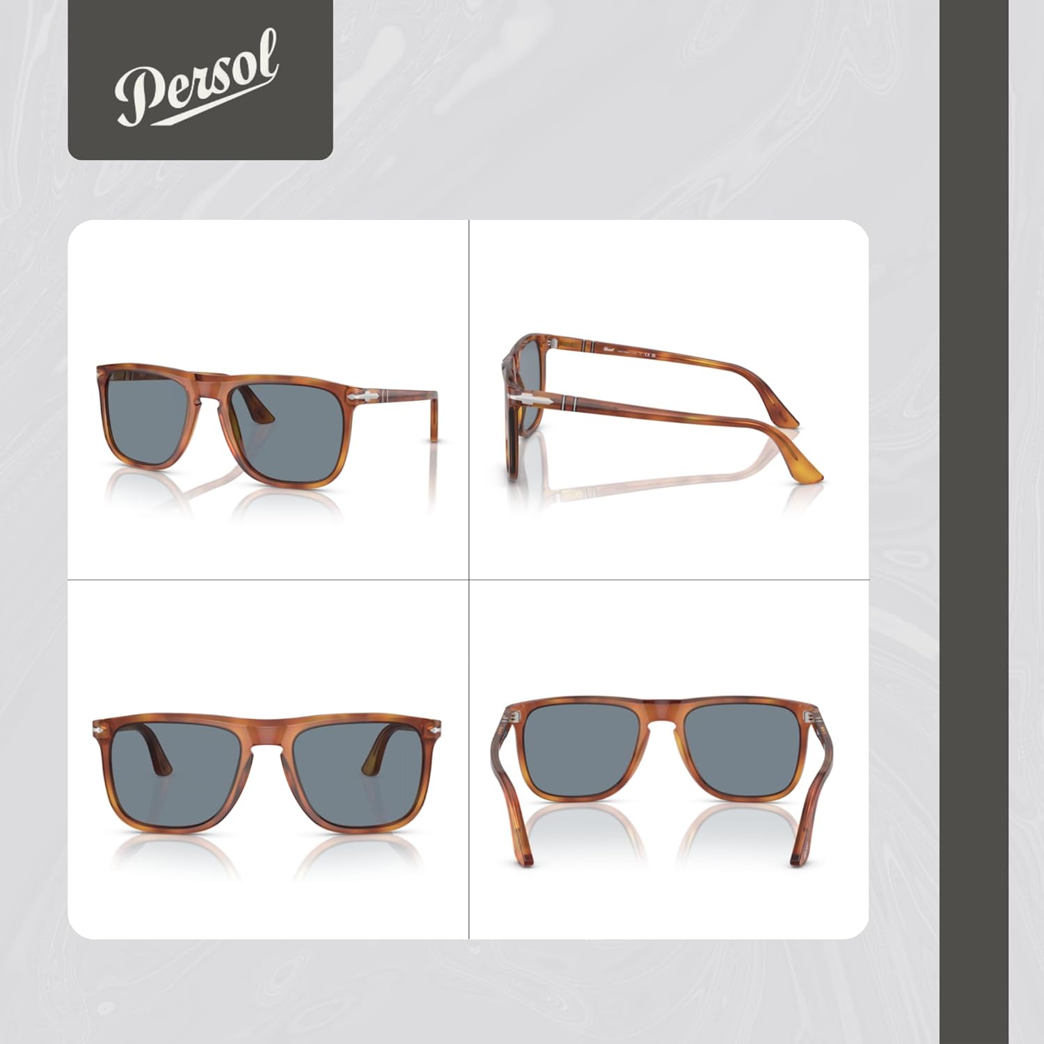 Persol PO3336S Aviator Sunglasses for Men for Women +BUNDLE with ACCESSORY EYEWEAR KIT - Image 3