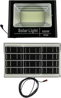 800W Solar LED Flood Light with Solar Panel, IP66 Waterproof, Outdoor Security Light