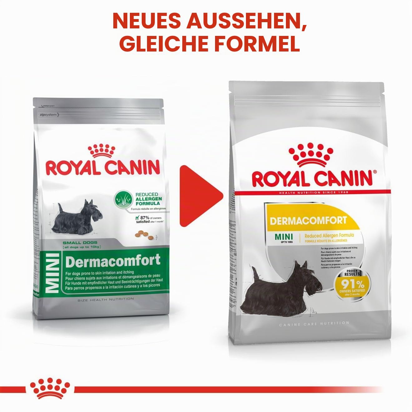 Royal Canin Dermacomfort Mini | 1 kg | Alleinfuttermittel für kleine Hunde | Mit Omega-3- & 6-Fettsäuren – Ansicht 2