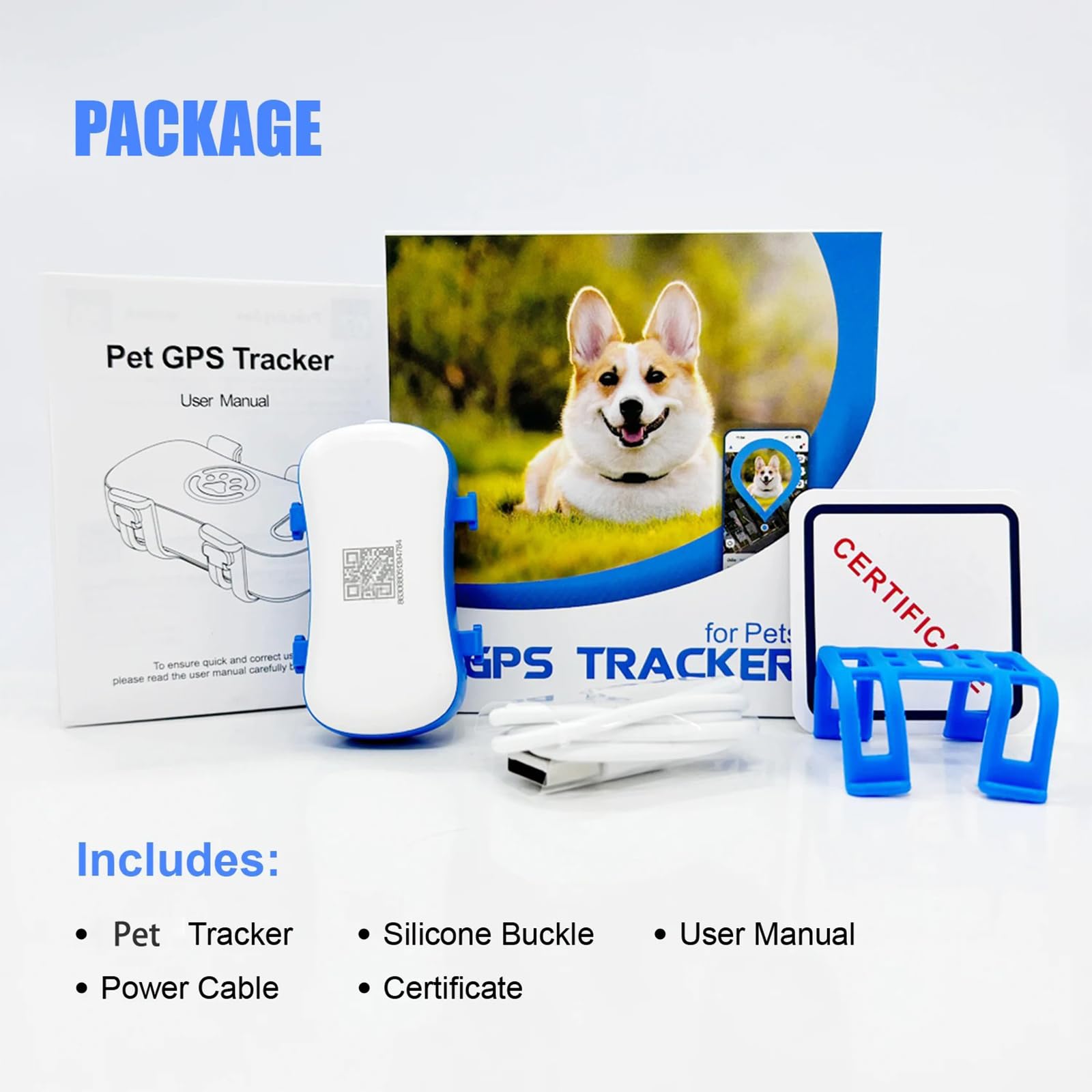 Nuevo Localizador GPS Perros, astreador De Actividad Inteligente, Rastreo Vía Satélite, Historial de ubicaciones, Avisos de Salud, Seguimiento de ladridos, Rastreador De Mascotas 100% Impermeabl