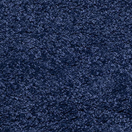 Image of CD Carpet Anti Slip Shaggy Fluffy Fur Rugs and Carpet for Living Room Bedroom Kids Room Plain Circle Carpets for Home with 2 Inch Thickness (Color Blue Size 4x4 Feet Round)