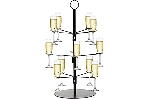 3-Tier Champagne Tower with 12 Glass Holders for Weddings, Parties