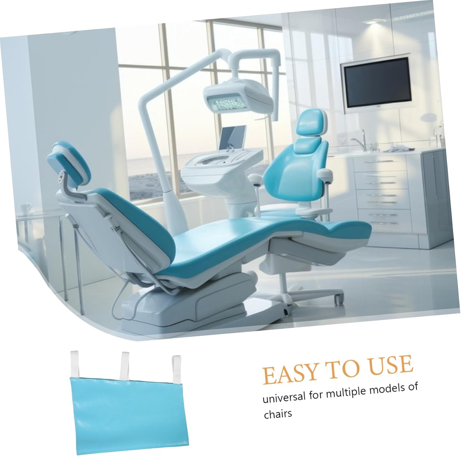 Dental Chair Foot Pad Cover Waterproof Protective Pu Material with Elastic Bands, Stable Placement and Lasting Reliability, for Clinic and Hospital Use, Washable and Reusable Chair