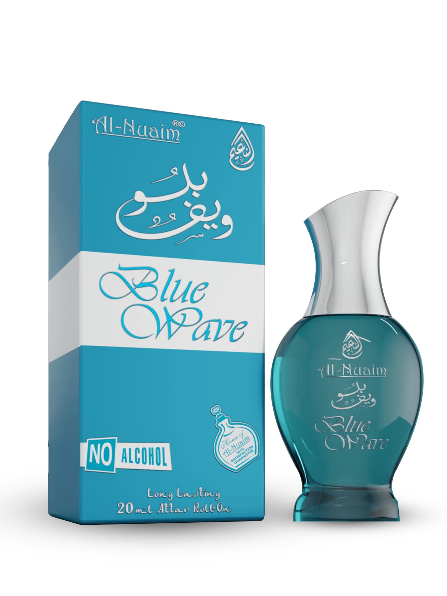 AL-NUAIM Heart Blue Wave Alcohol Free, Attar Roll On For Unisex, 20ml - Fresh