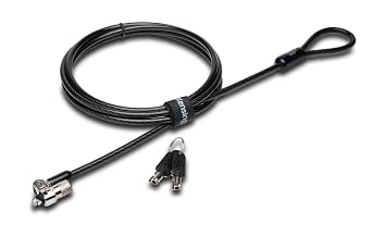 Kensington T-Bar Standard Keyed Lock Slot for Laptops, Durable 6 Carbon Steel Cable Computer Lock, K65035AM