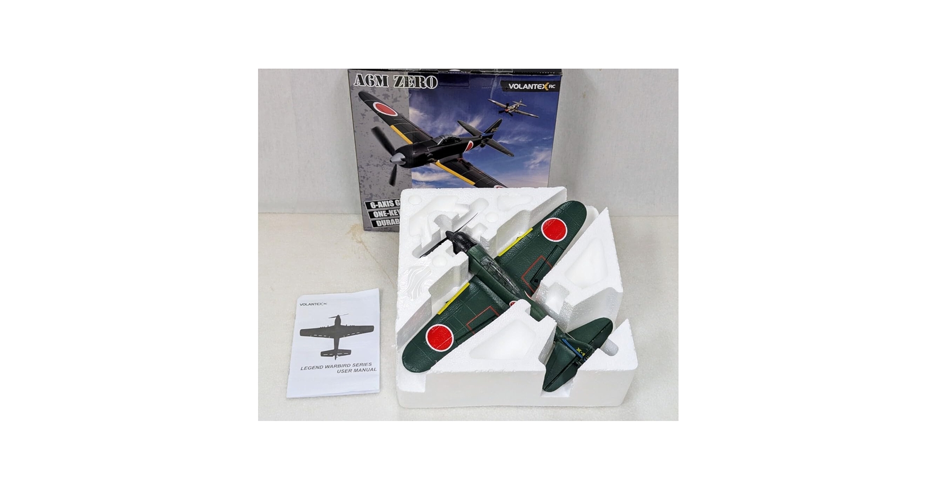 Volantex RC 戦闘機 零式 A6M ラジオコントロール400mm Volantex RC A6M ZERO 400mm with Xpilot One Key Aerobatic