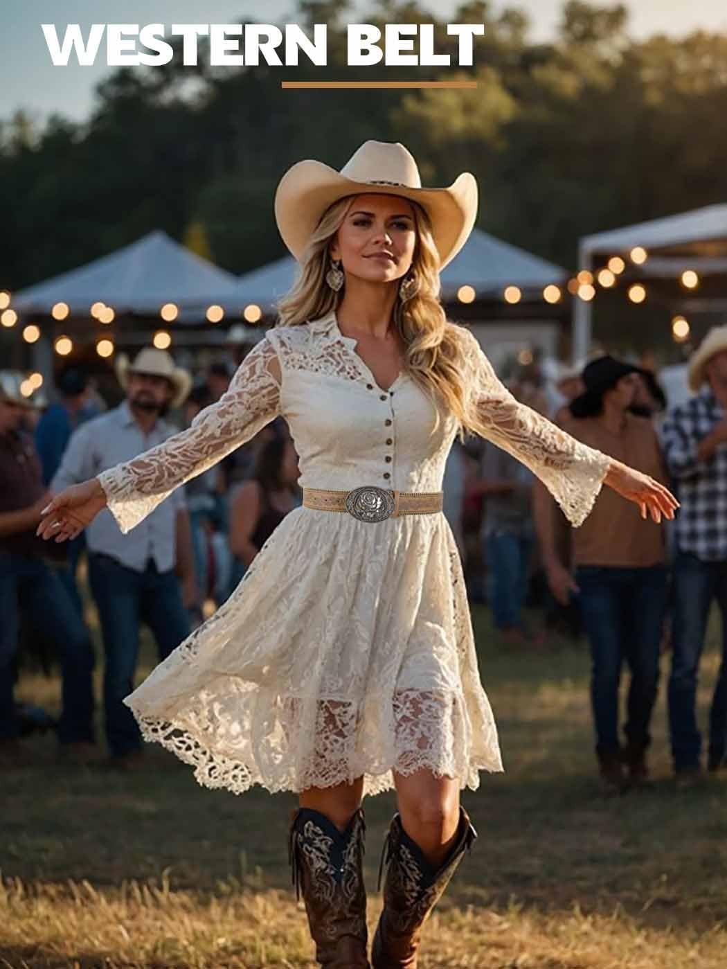 Yalice Western Brown Belt for Women Men Heart Buckle Leather Belts Cowgirls Cowboy Vintage Waist Belts for Jeans - Image 6