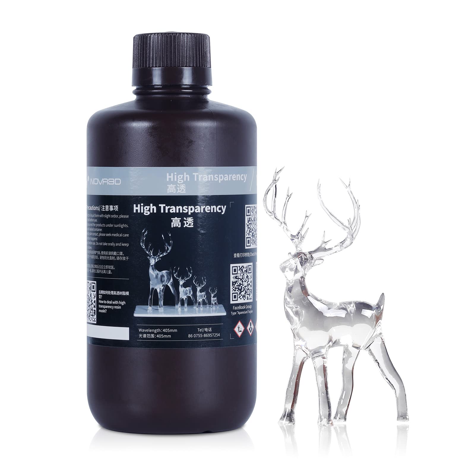 Amazon.co.jp: NOVA3D 光造形レジン 透明 3Dプリンター レジン