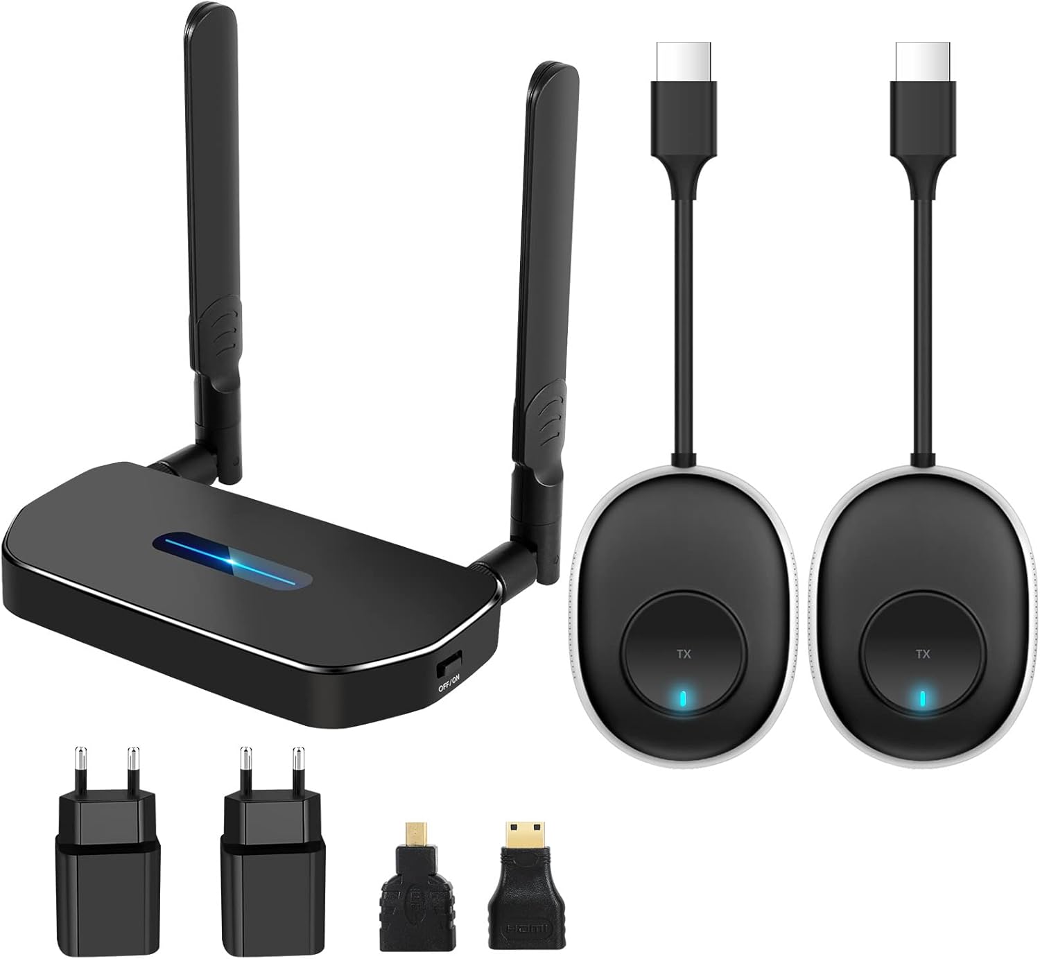 Wireless HDMI Transmitter and Receiver 4K Kit, Two Transmitters