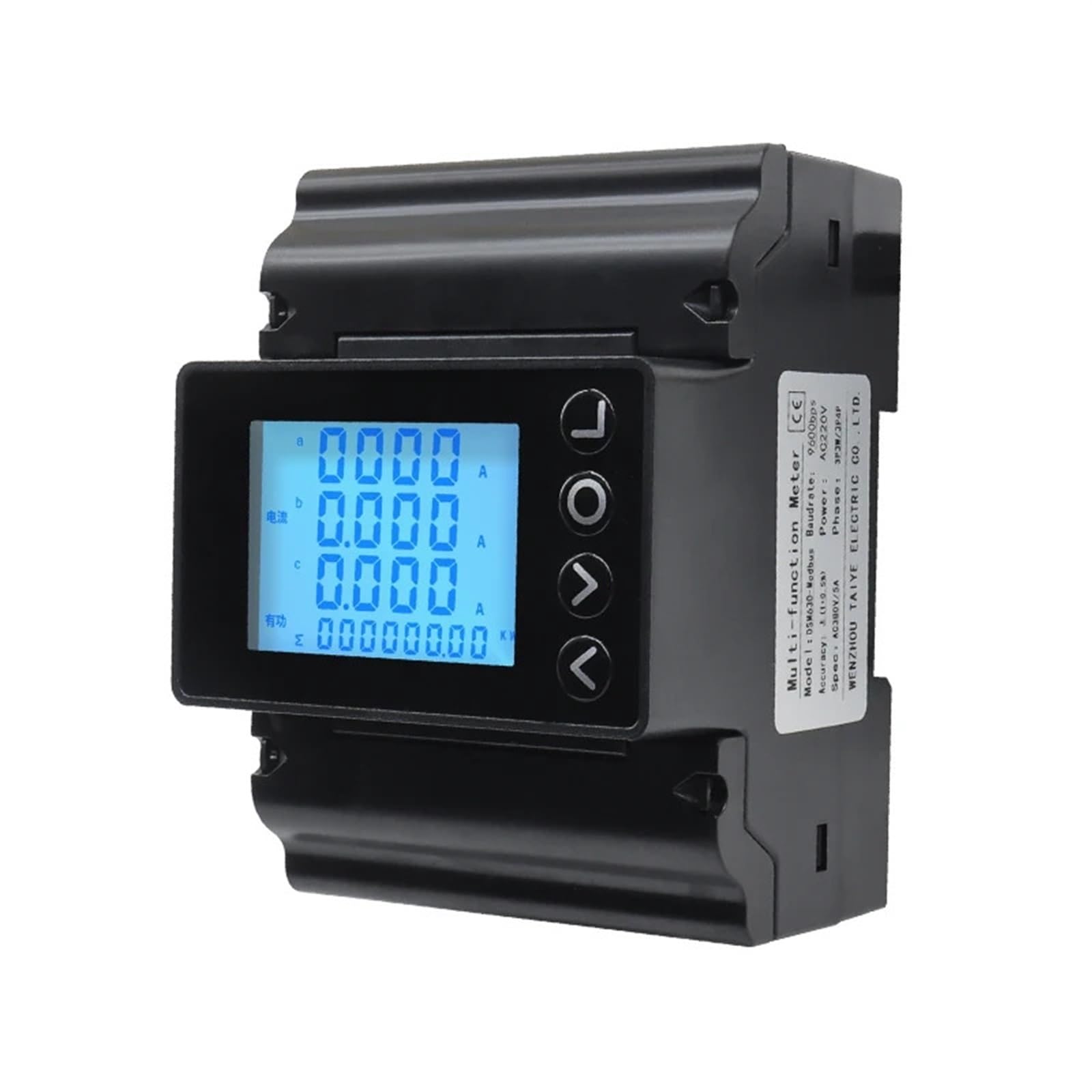 Trójfazowy 4-przewodowy transformator prądowy wielofunkcyjny narzędzie zasilania 18 mm, watomierz RS485 220 V, 1 szt. (miernik z 30 A CT)