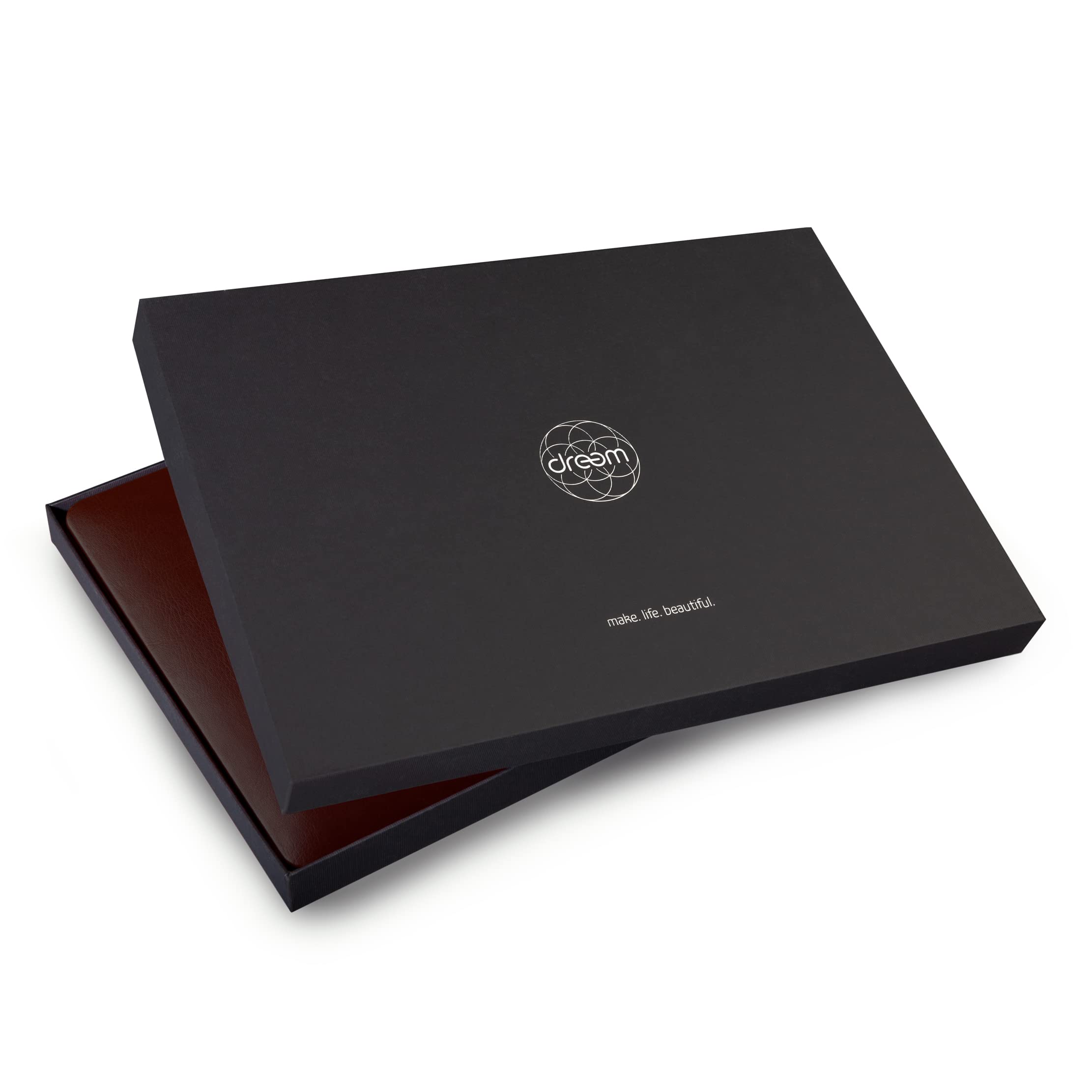Funda Dreem Euclid MacBook Pro - Funda rígida para portátil de 14 Pulgadas para MacBook Pro 2021, Cuero Vegano de Lujo, Cubierta Superior e Inferior para Mayor protección - Café