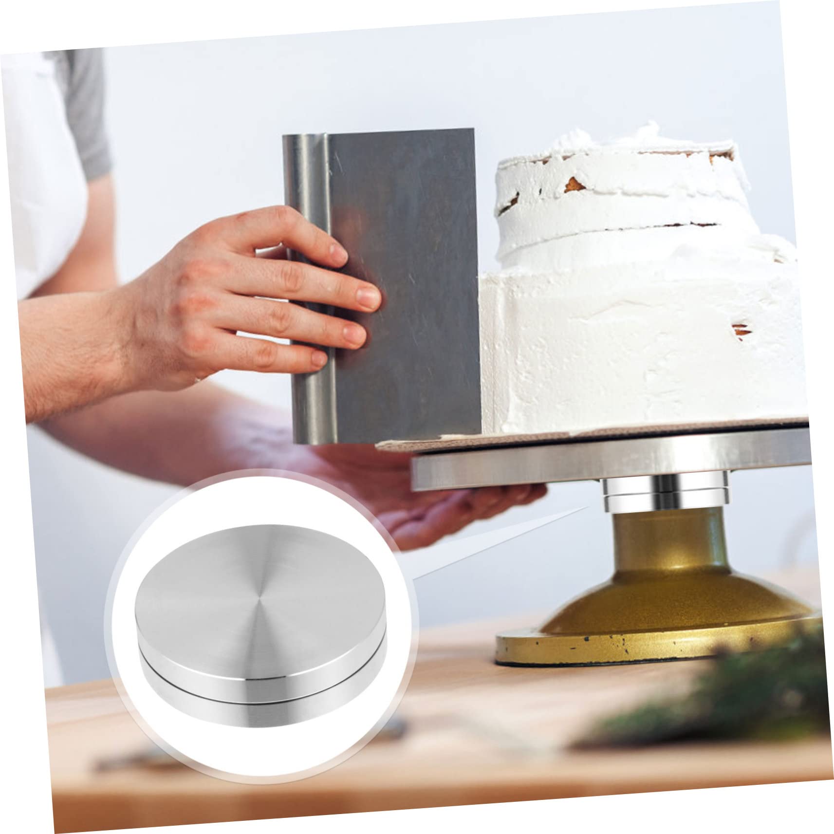 TOPBATHY 15piezas Plato Giratorio Para Tartas Base De y Rodamiento De Soporte Para Decoración De Pasteles y Exhibición De Comida De Rotación Para Cocinas