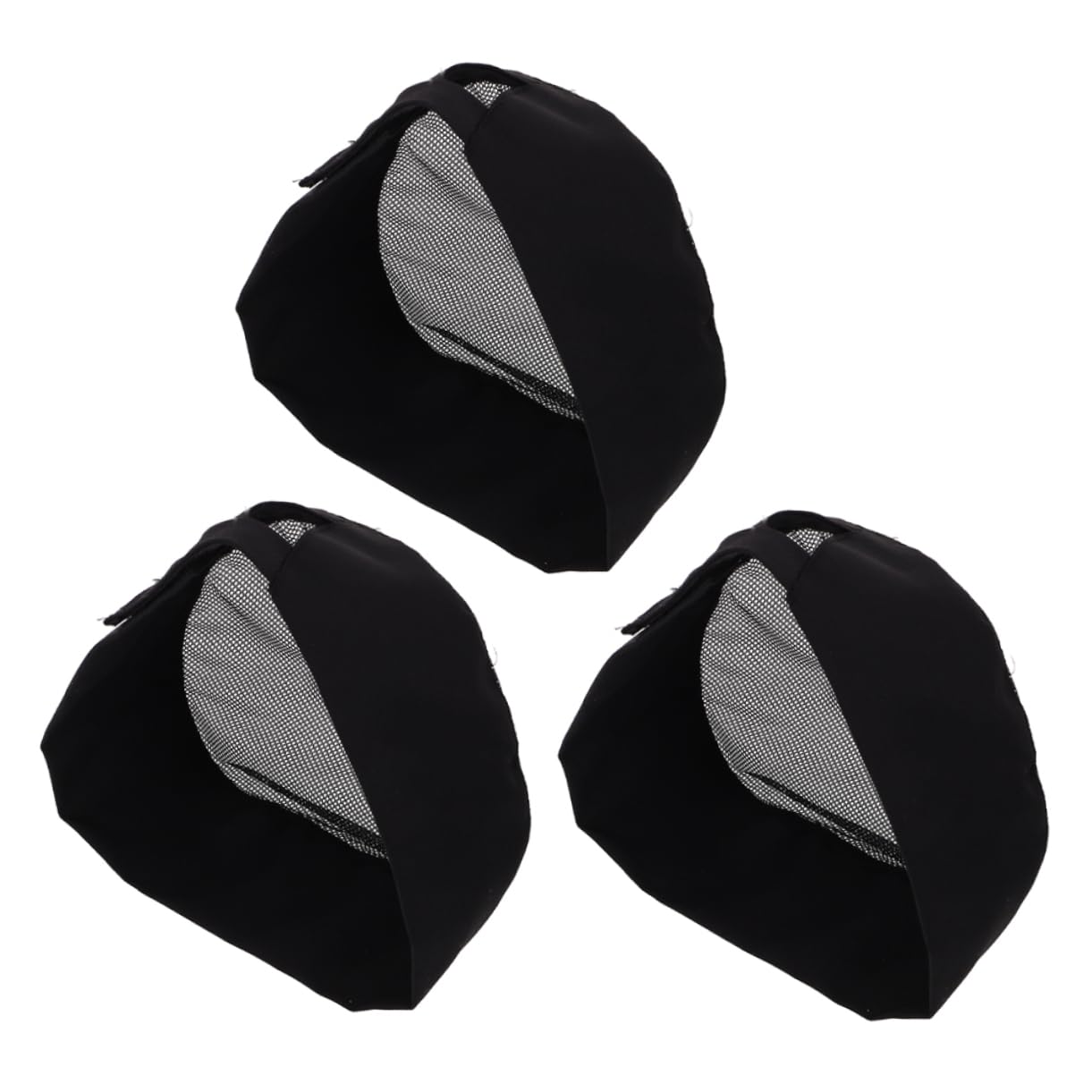 ORFOFE 3 Gorros de Chef Negros de Malla, Diseño Profesional para Cocina y Servicio de Alimentos, Transpirables y Fácil de Limpiar