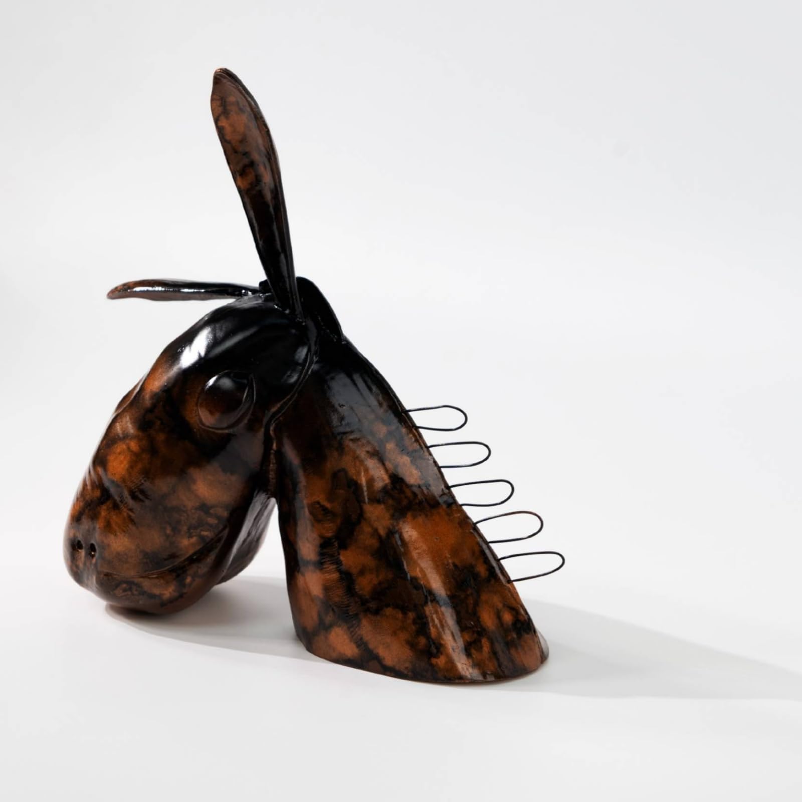 Escultura Artístico | Acabado Brillante Veteado, Figura Mesa, Minimalista, Estatua Animal, para Recibidor