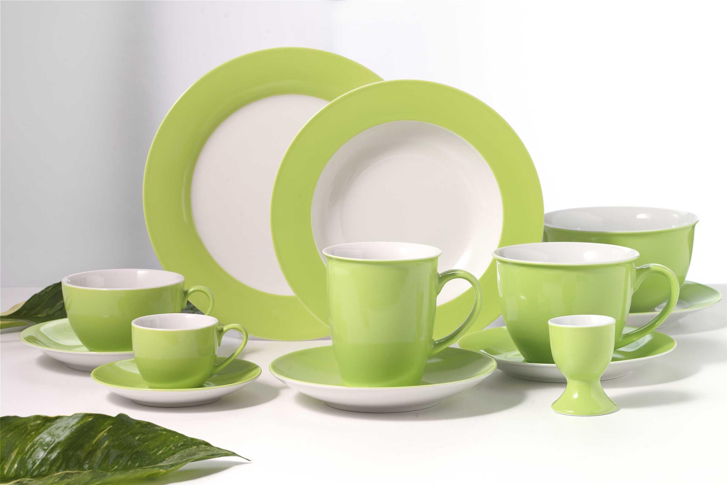 Ritzenhoff & Breker Doppio Espressotassen mit Untertassen, 6er Set, 80 ml, Bunter Mix, Porzellan, Buntes Mix-und-Match-Geschirr