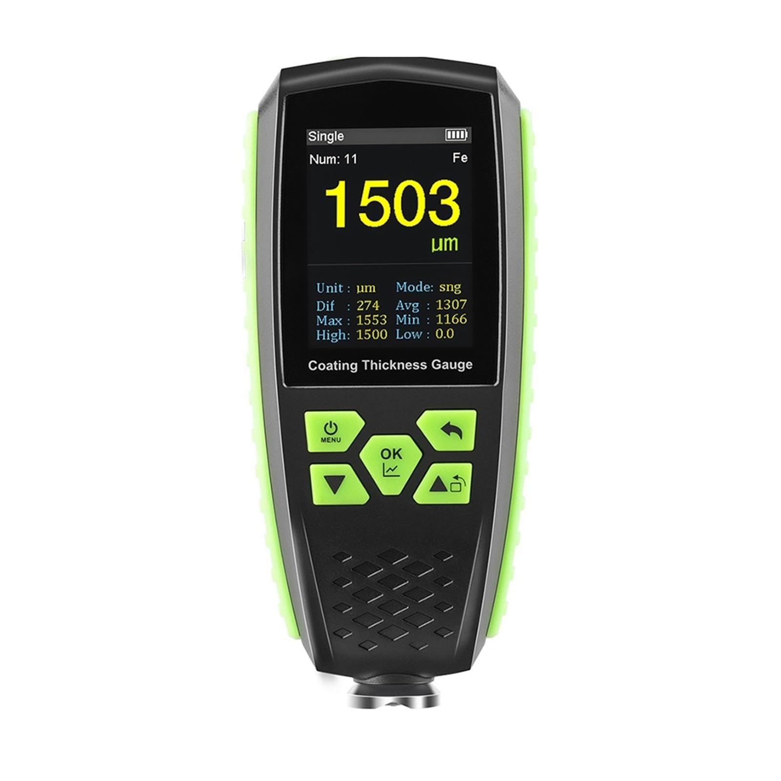 Coating Thickness Gauge Car Paint Film Thickness Tester Measuring 0-1300 FE/NFE LAutomotive Paint Instrument