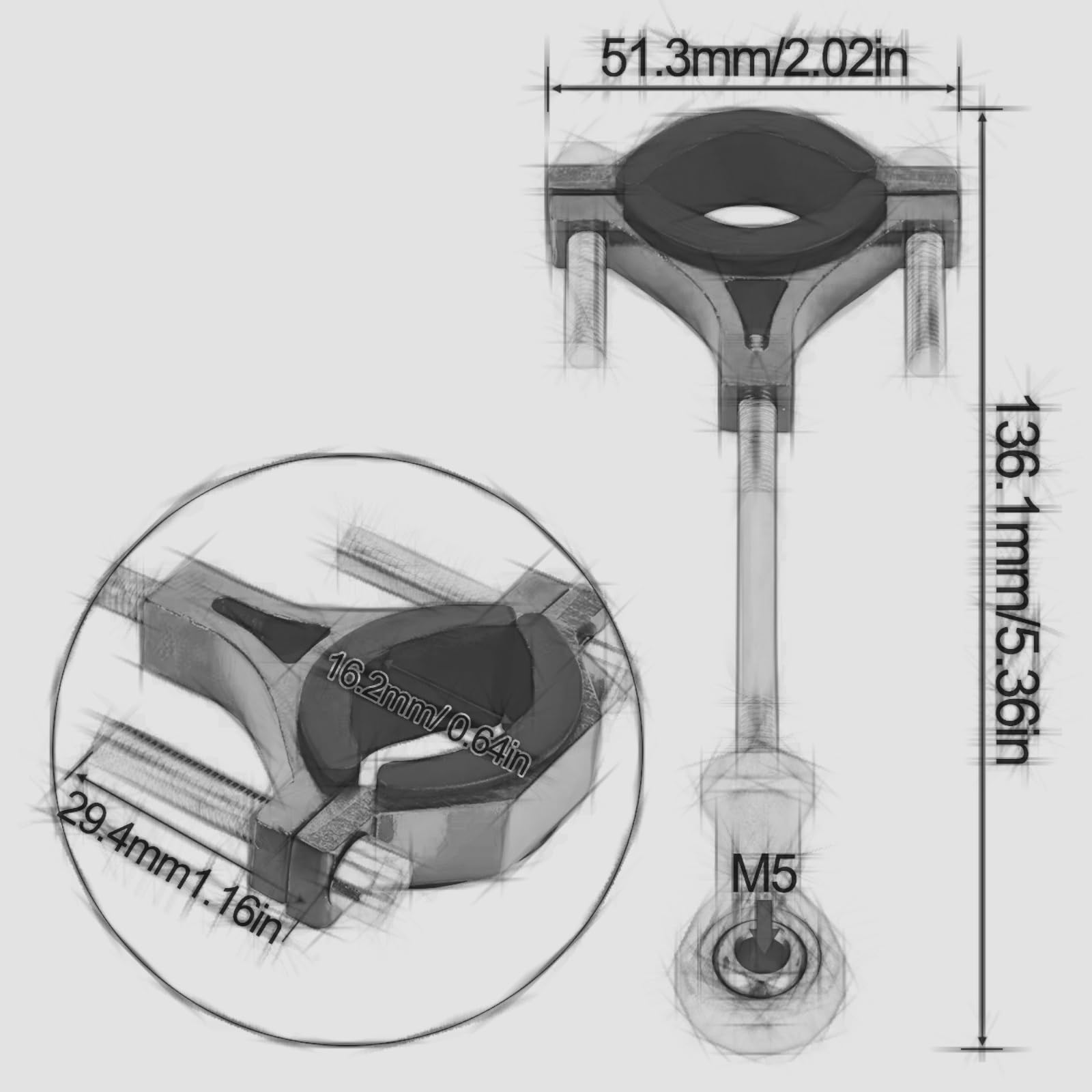 Części do TRX4 do Traxxas do SCX10 1/7 1/8 1/10 1 szt. aluminiowy hak do przyczepy RC samochody gąsienicowe pojazd kempingowy część ulepszona (czerwony)