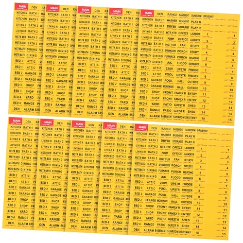 DOITOOL 10枚 断路器ラベルシール カラフル電気ボックス用 自己粘着式 路識別用類ステッカー 配電盤整理向け メンテナンス簡単