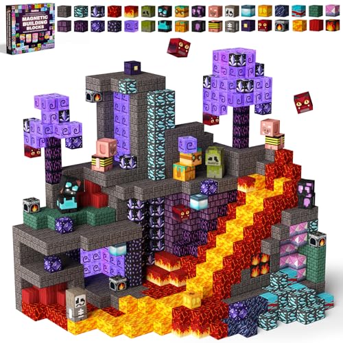 GobiDex Magnetische Bausteine 200 Stück Magnetspielzeug für Kinder ab 3 Jahren MagWonder Konstruktionsspielzeug für Jungen und Mädchen Geschenk zum Geburtstag2 x 2 x 2 cm
