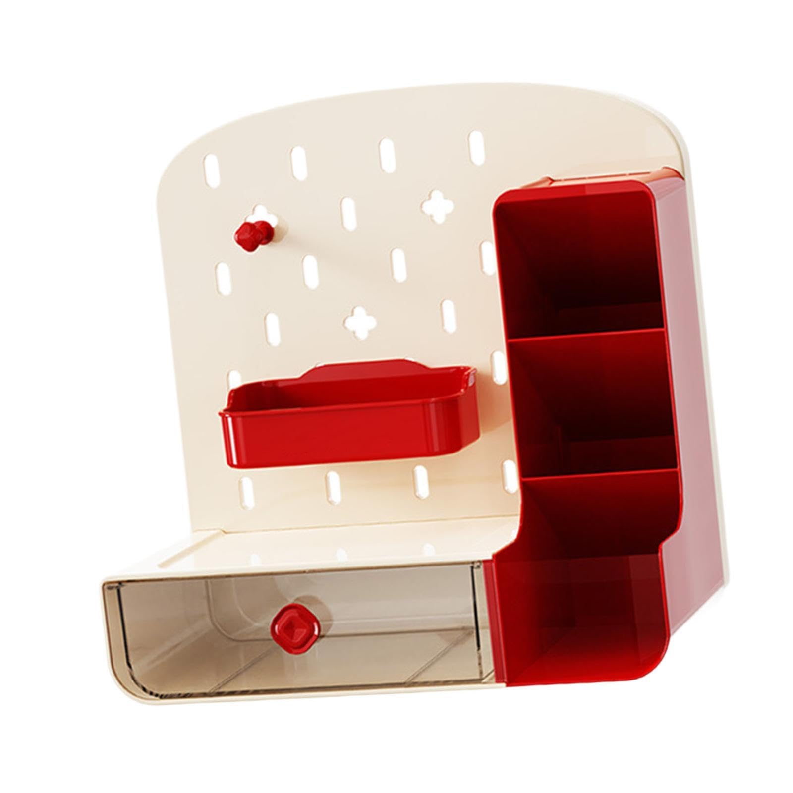 BNF®Desk Peg Board Organizer with Accessories for Gaming Room Nursery Countertop Beige Red|Home & Garden|Household Supplies & Cleaning|Home Organization|Storage Boxes 3