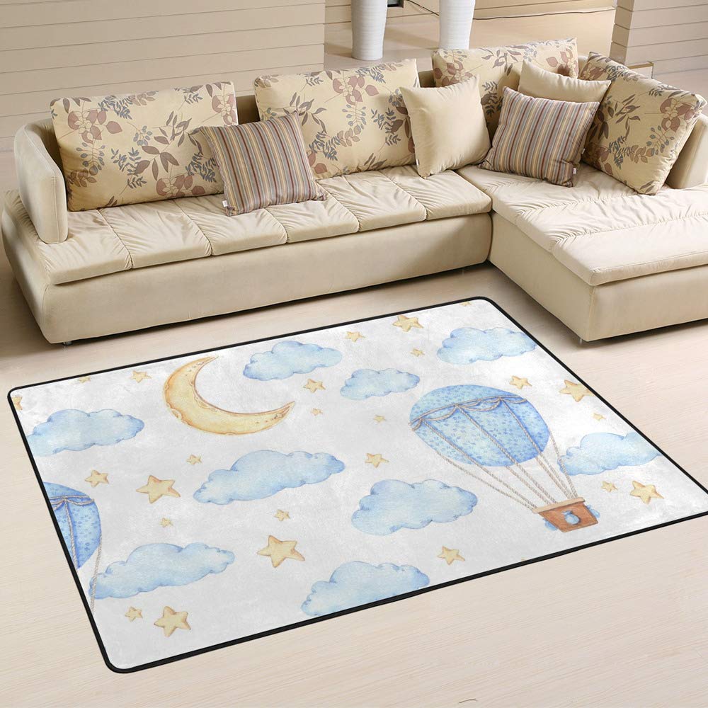 Tapis aquarelle 60x39 inch pour salon et salle à manger durable