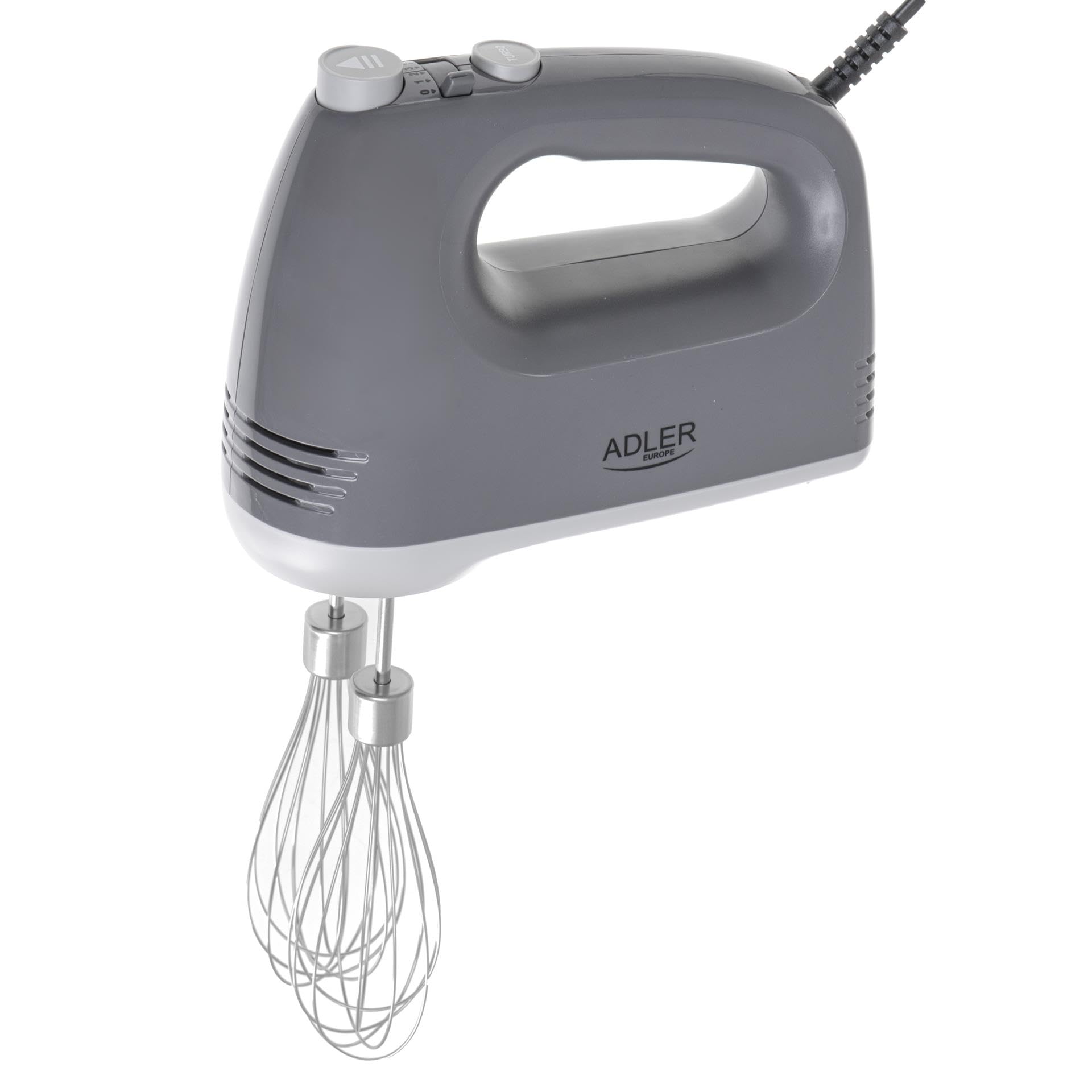 Adler AD 4231 Mixeur plongeant 750 W, 5 vitesses et fonction turbo, embouts en acier inoxydable de 21 cm, séparateur de jaunes d'œufs, pelle