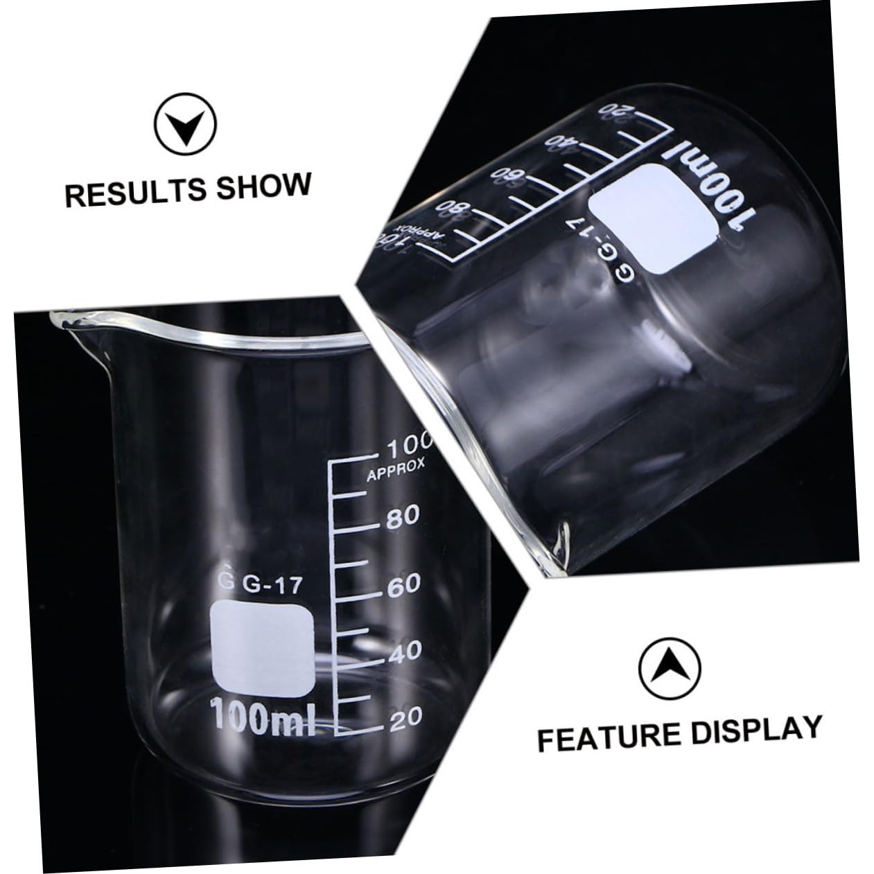 Tasses à Mesurer en Verre Transparent 100 Ml Lot de 10 Graduation Visible Cuisine, Pâtisserie et Usage en Laboratoire Pratique et Léger