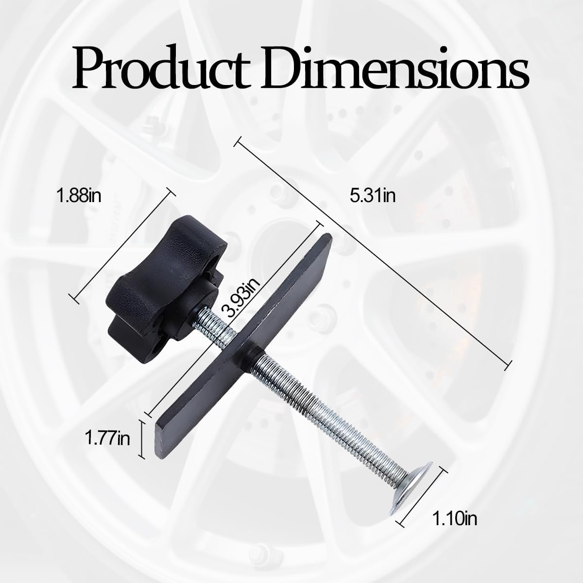 Car Brake Caliper Compression Tool, Heavy-Duty Vehicle Disc Caliper Piston Compressor for Compress Inner Pad, Automotive Brake Pad Spreader Tool, Universal for Most Vehicles