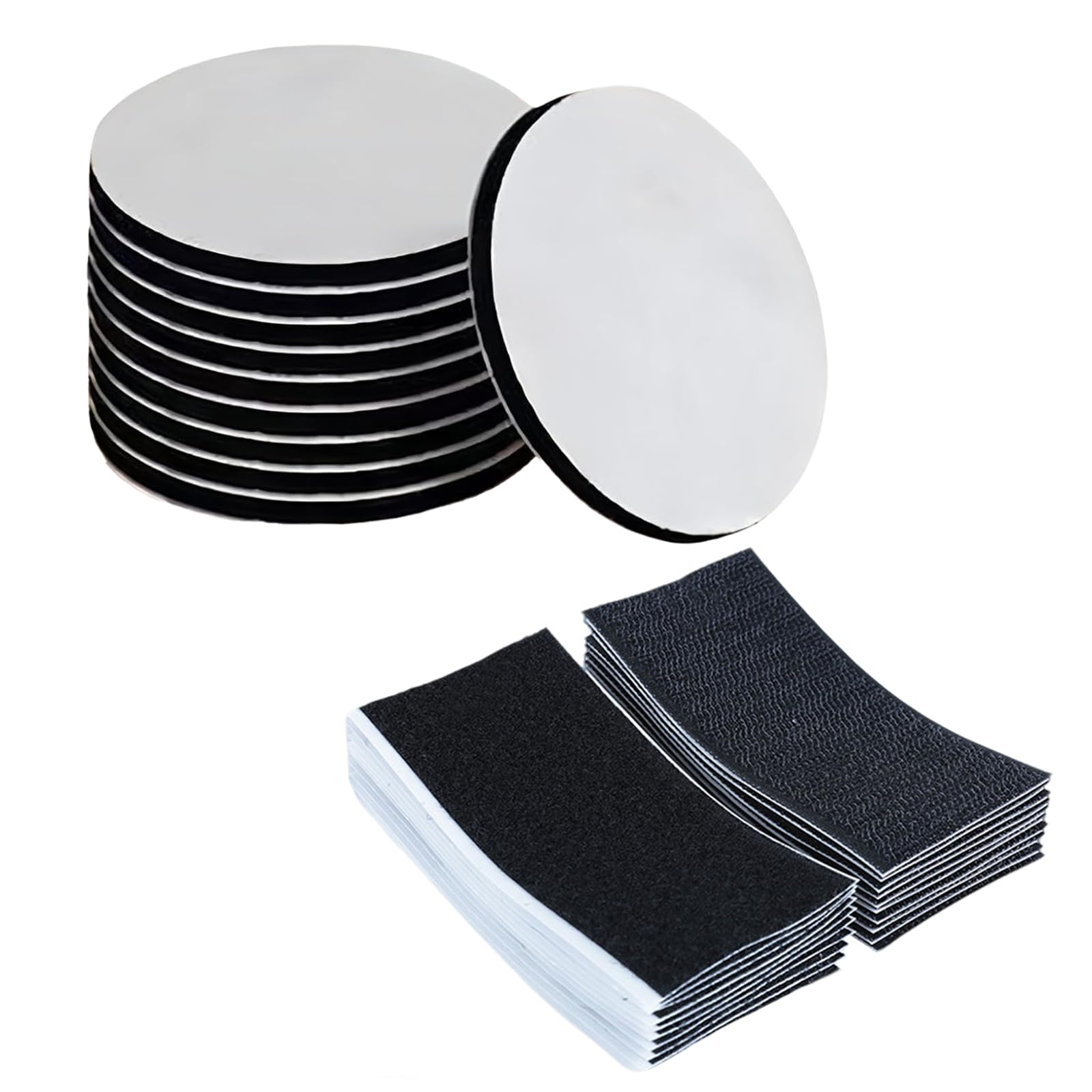 Quyueug Black 20 Pieces Rug Gripper For Carpet – 50Mm Round & 40X60mm Square, Rug Gripper For Carpeted Floor, Carpet Grippers For Laminate/Wood Floors​