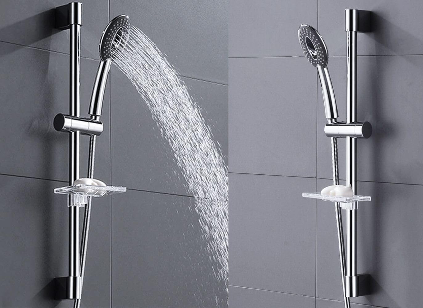 Tomotato Support de pommeau de douche réglable en laiton, support mural pour pommeau de douche