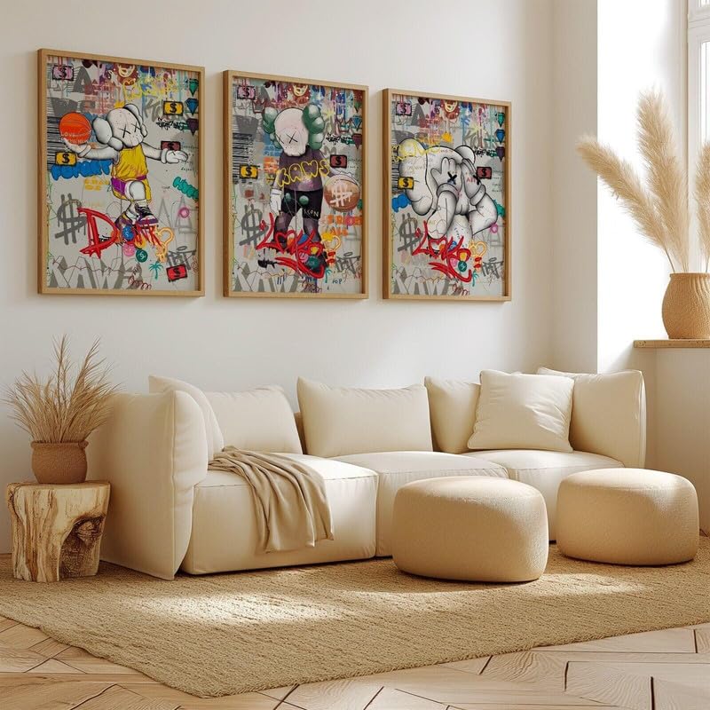 Hypebeast Wall Art Set Of 3 Grafitti Frameless Posters (A3 Size 29.7cmx42cm)