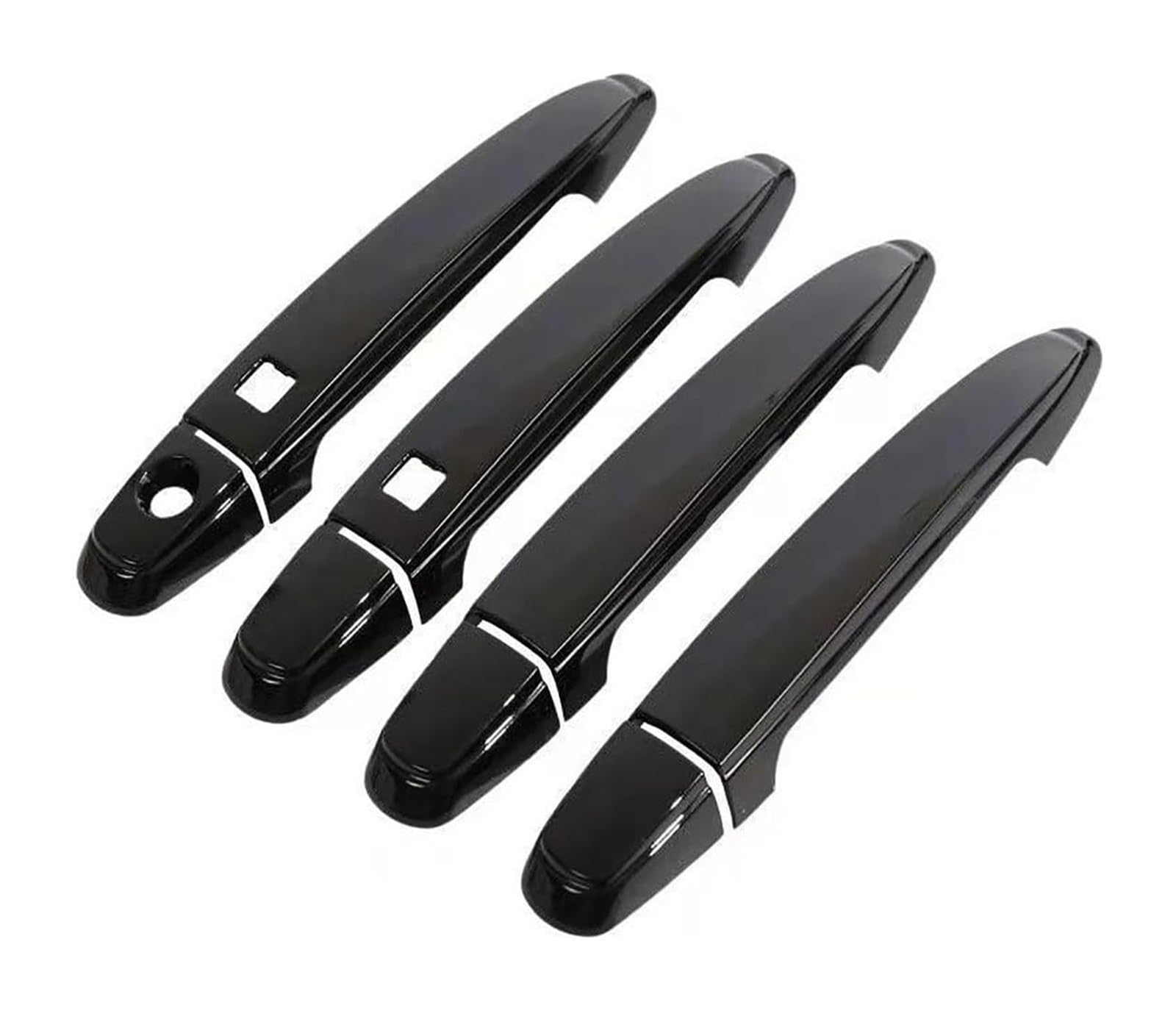 YSBVBLRMRV Car Outside Door Handle Cap for Alphard H10 H20 2002-2015 Single Hole Dual Smart Door Handle Bowl Anti-Scratch Modification Car Guard(Bright Black)