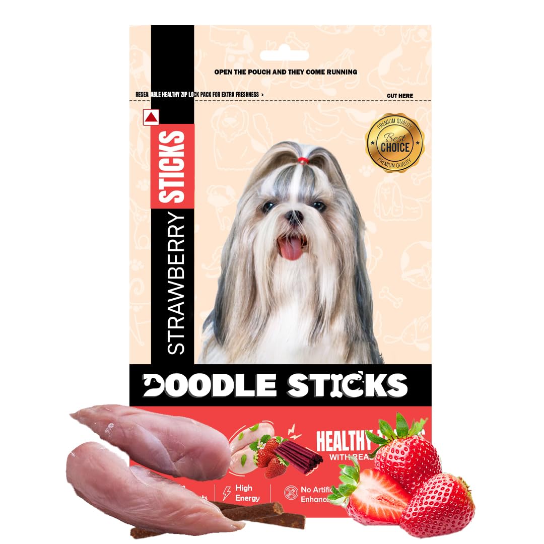 Doodle Sticks Suitable for All Breads Healthy Treats with Real Chicken (Strawberry Sticks) (B0D4VNBT5R) Amazon Price History, Amazon Price Tracker
