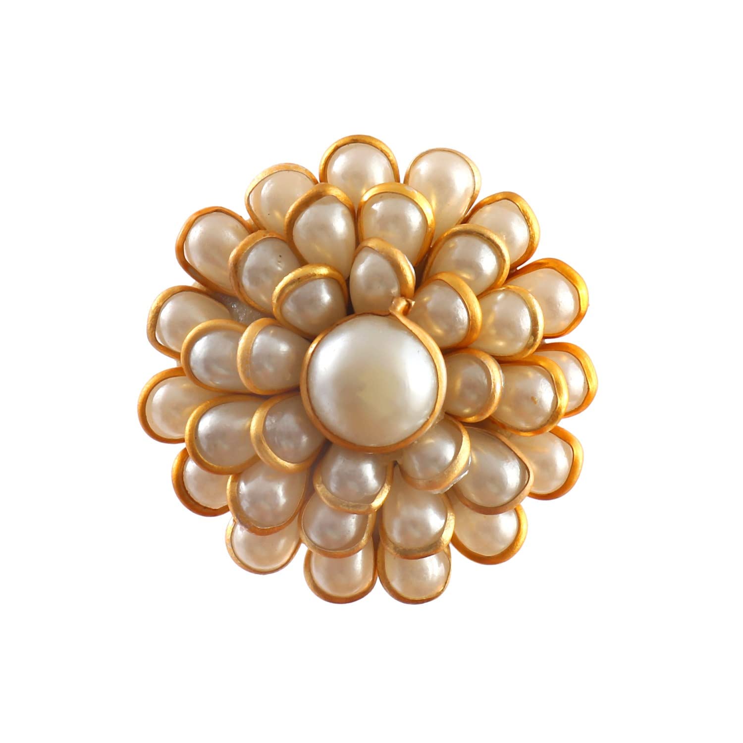 Ring Multi-Color Handmade Colorful Pearl-Pacchi Work Gold Plated Adjustable Jewelry For Women & Girls-image-12