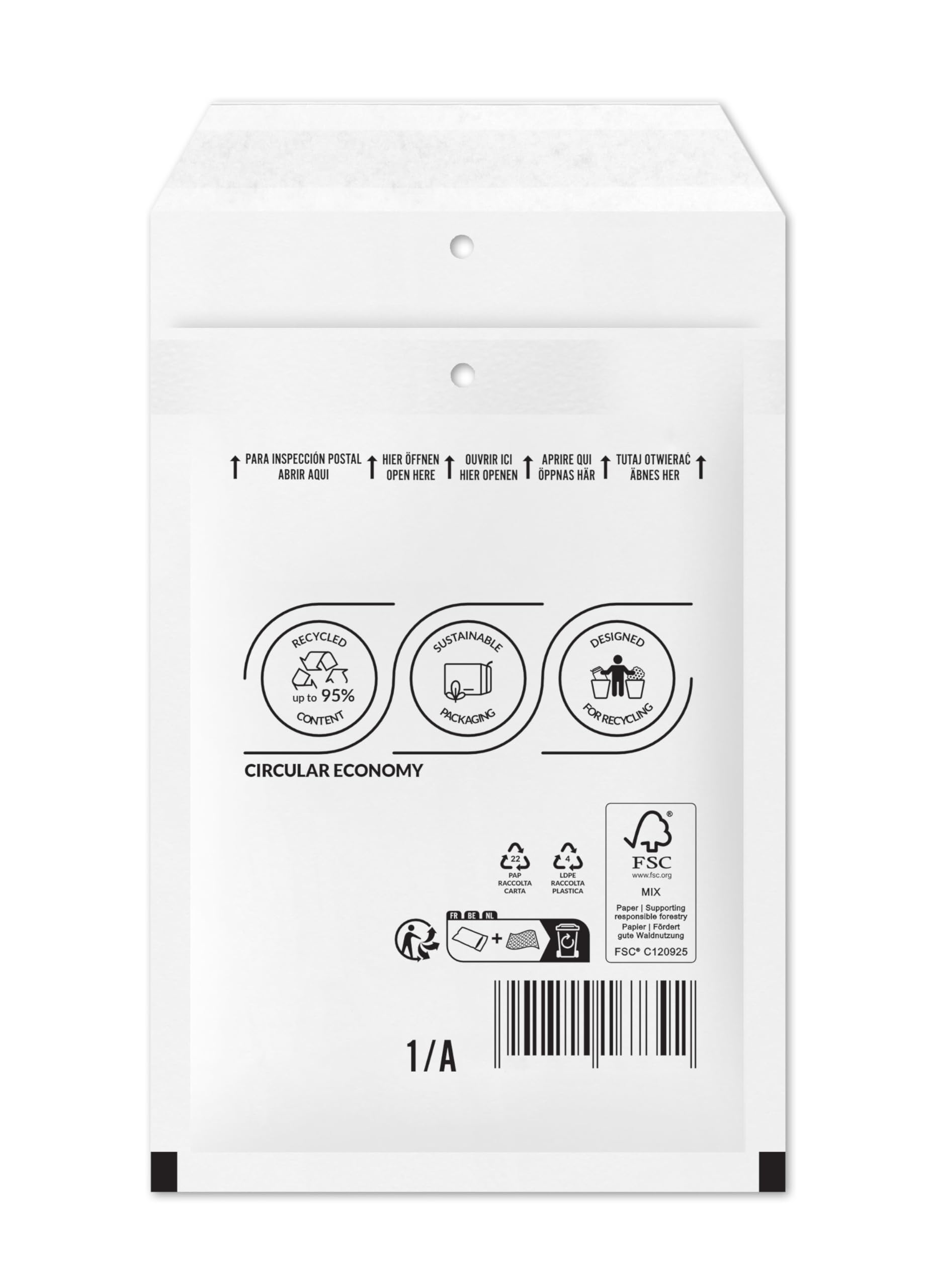 1000 Luftpolstertaschen weiss Gr. A1 (120 x 175mm) DIN A6 Luftpolster Versandtaschen Luftpolsterumschläge dimapax