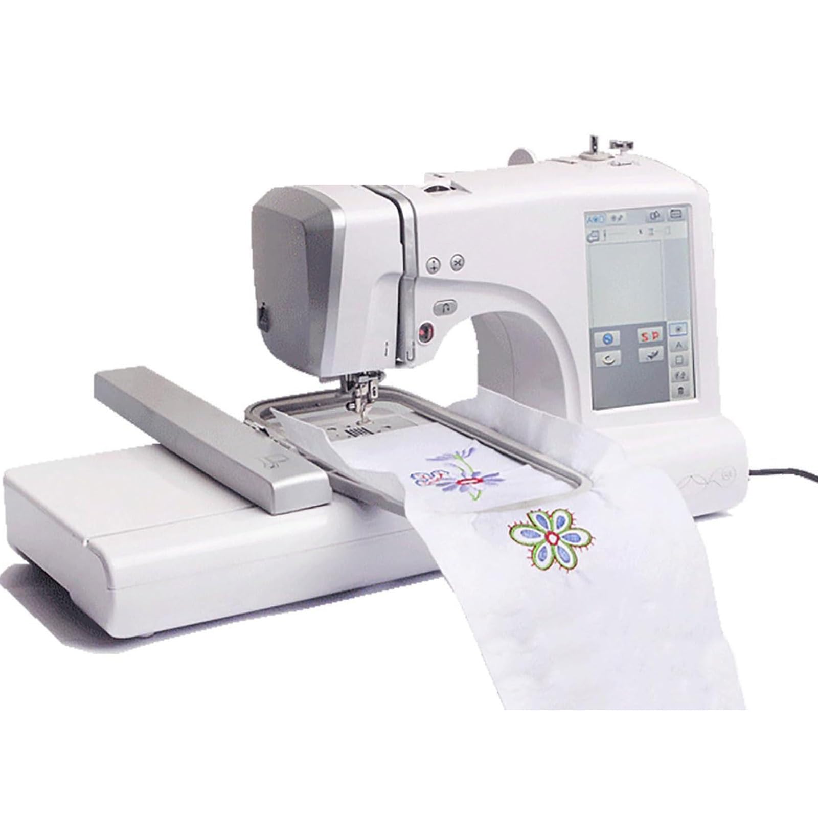 Macchina Da Cucire E Ricamo Computerizzata, Combo Con Touch Screen Da 7" Con 162 Punti 150 Disegni, Porta Usb E Infila Ago Automatico Per Hobby Casalinghi
